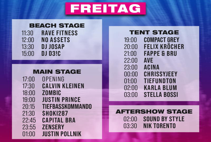 Break the Rules Festival Timetable Freitag